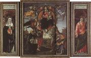 Domenicho Ghirlandaio Madonna in der Gloriole mit Heiligen oil painting reproduction